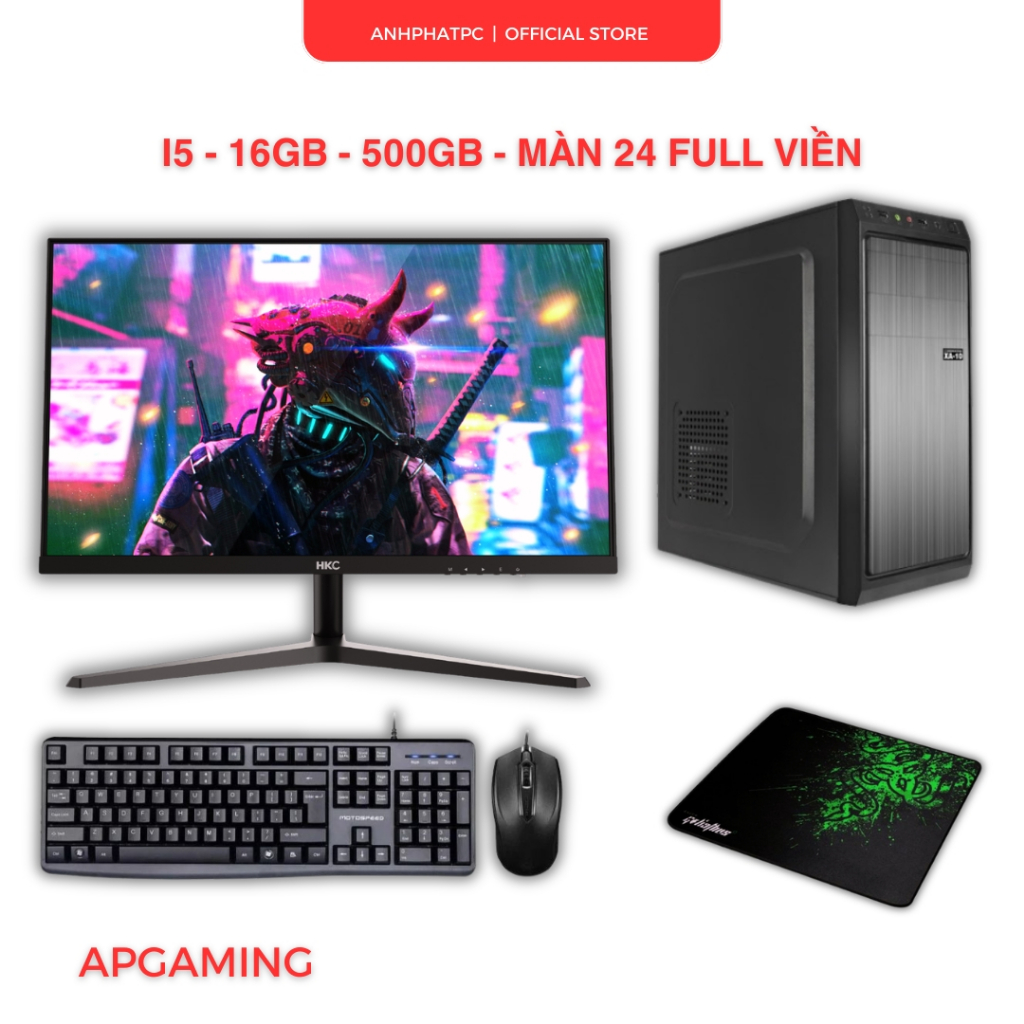 PC i5 Full Bộ RAM 16GB SSD 240GB + Màn 22–24 Inch Full Viền Mỏng Đẹp Giá Rẻ