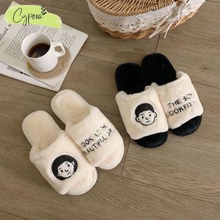 Dép cặp quai ngang nam nữ cho gia đính tình nhân bông ấm êm chân D40