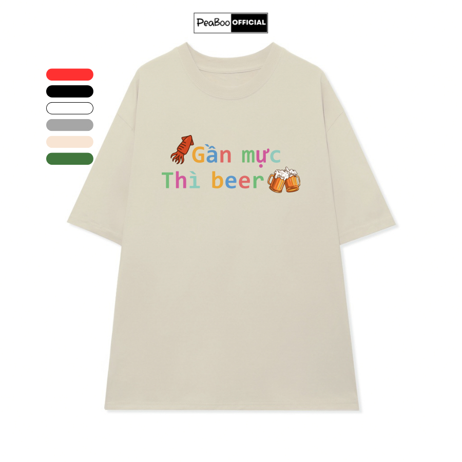 Áo Thun Nữ, Áo Phông Unisex By PEABOO Mã TN Camping Trip Chất Cotton Thoáng Mát Form Rộng Tay Lỡ Cho Nam Nữ | BigBuy360 - bigbuy360.vn