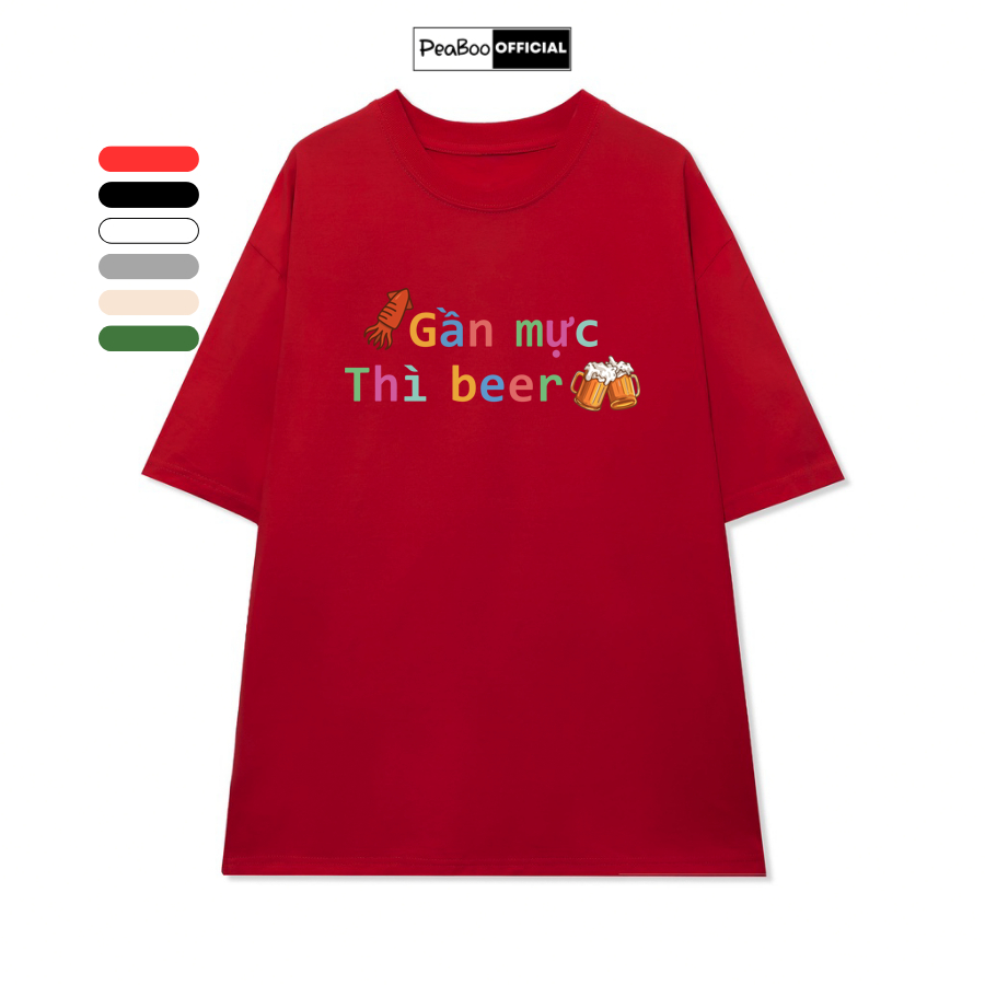 Áo Thun Nữ, Áo Phông Unisex By PEABOO Mã TN Camping Trip Chất Cotton Thoáng Mát Form Rộng Tay Lỡ Cho Nam Nữ | BigBuy360 - bigbuy360.vn