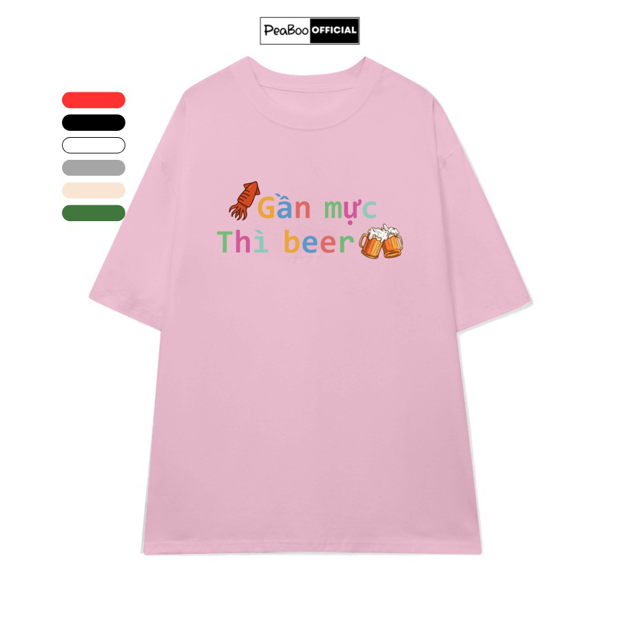 Áo Thun Nữ, Áo Phông Unisex By PEABOO Mã TN Camping Trip Chất Cotton Thoáng Mát Form Rộng Tay Lỡ Cho Nam Nữ | BigBuy360 - bigbuy360.vn