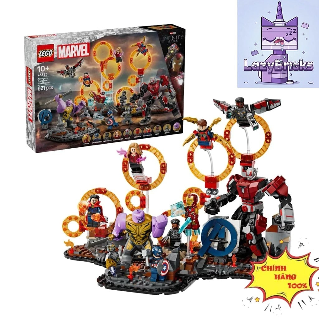 ( CÓ SẴN - HỎA TỐC HN ) Trận Chiến Cuối Cùng LEGO SUPERHEROES 76323 (621 chi tiết)