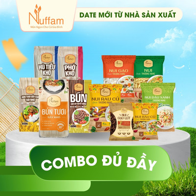 Combo Đủ Đầy Nui – Bún – Phở - Hủ Tiếu Ngon Lành, An Toàn, Tiện Lợi Cho Mọi Bữa Ăn