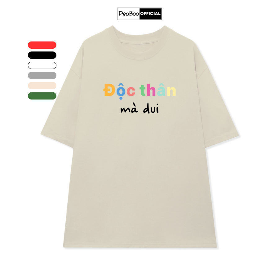 Áo Thun Nữ, Áo Phông Unisex By PEABOO Mã TN Monster Chất Cotton Thoáng Mát Form Rộng Tay Lỡ Cho Nam Nữ | BigBuy360 - bigbuy360.vn