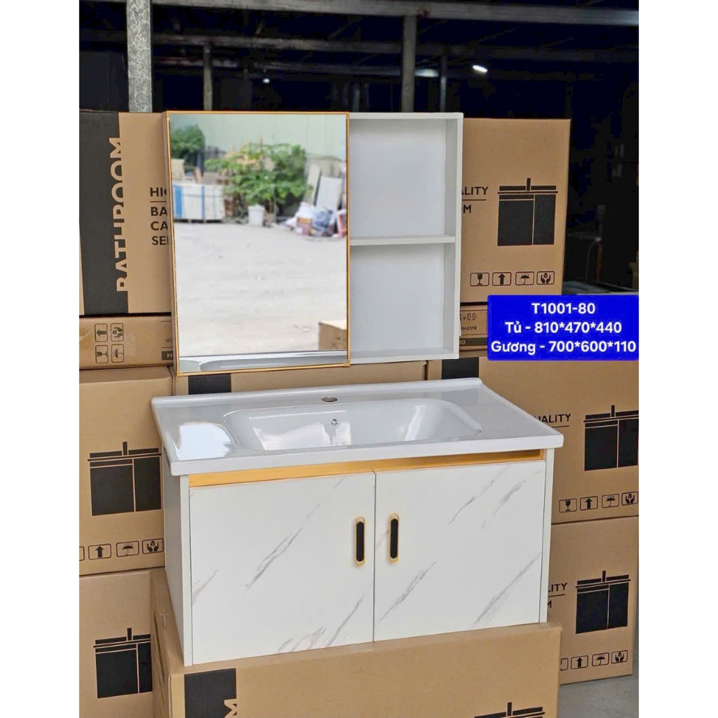 Tủ Lavabo Nhựa PVC 80CM T1001-80
