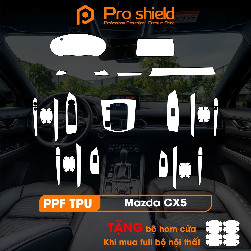 [Mazda CX5 2018-2026] Bộ dán PPF nội thất CX5