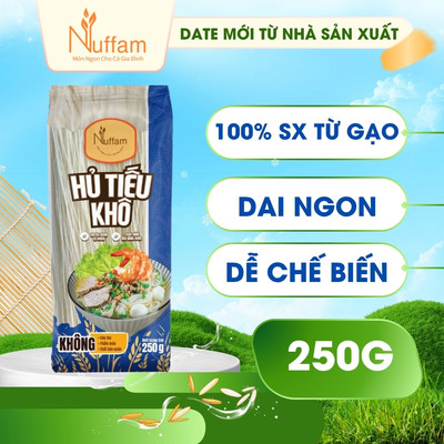 Hủ Tiếu Khô Mỹ Tho Dai Ngon Tự Nhiên Hữu Cơ Nuffam - Gói 250gr