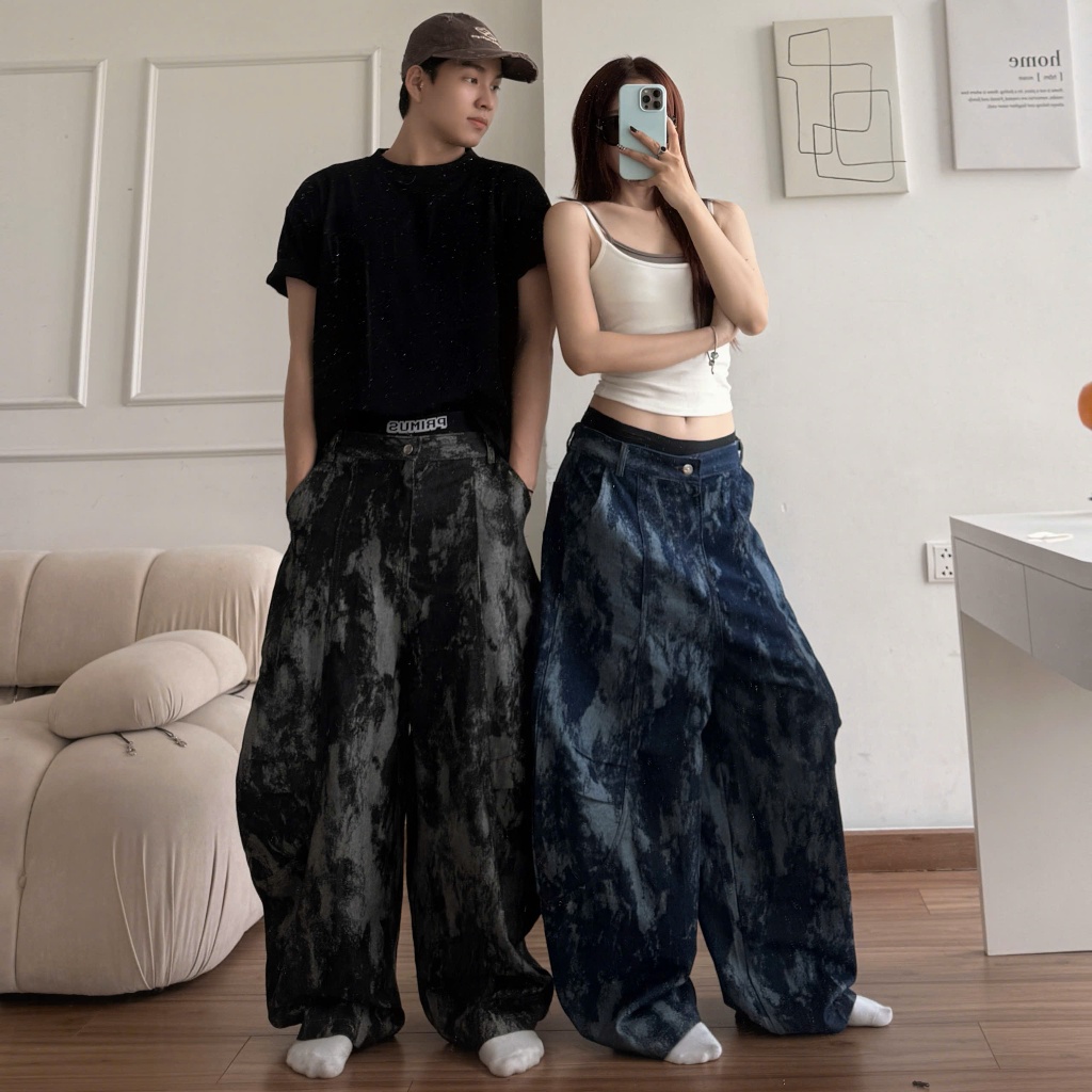 [SẢN PHẨM MỚI] Quần Jeans Loang Ống Cong SSS.A Đứng Form Phong Cách Retro Tôn Dáng Độc Lạ Được Xử Lý Kĩ Xu Hướng Hot | BigBuy360 - bigbuy360.vn