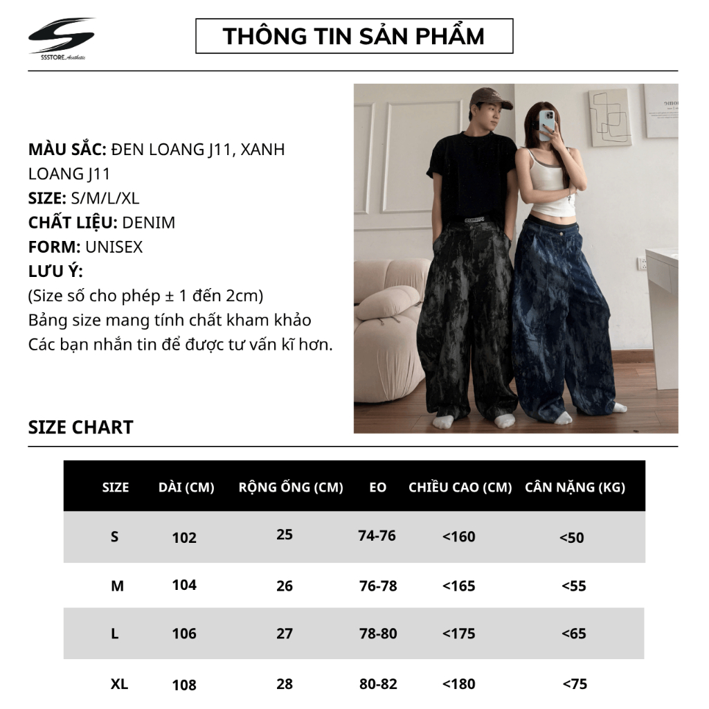 [SẢN PHẨM MỚI] Quần Jeans Loang Ống Cong SSS.A Đứng Form Phong Cách Retro Tôn Dáng Độc Lạ Được Xử Lý Kĩ Xu Hướng Hot | BigBuy360 - bigbuy360.vn