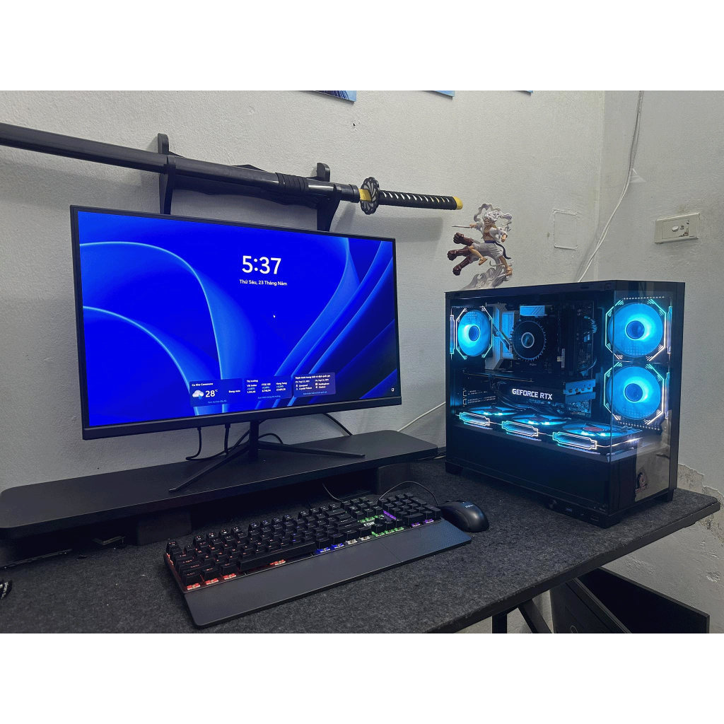 BỘ PC GAMING Màn 27inch 180hz / i5 13400f / RTX 3060 / Ram 32G / SSD 1TB Case Chơi Game, Đồ Họa, Lập