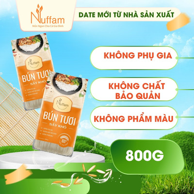 Combo 2 Túi Bún Tươi Sấy Khô - Chính Hãng Nufami - Túi 400gr