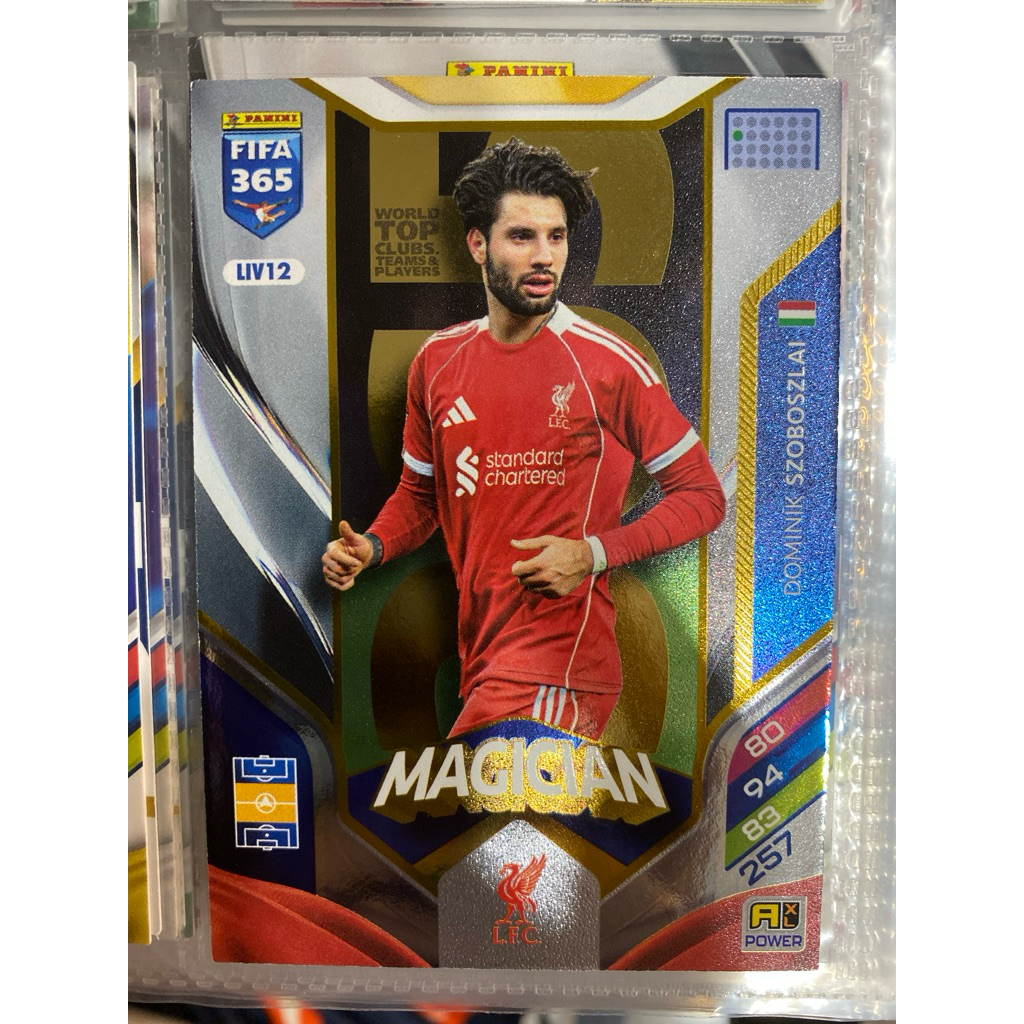 Thẻ Cầu Thủ Dominik Szoboszlai Panini FIFA 365 2026 Áo Liverpool MAGICIAN #FAN12