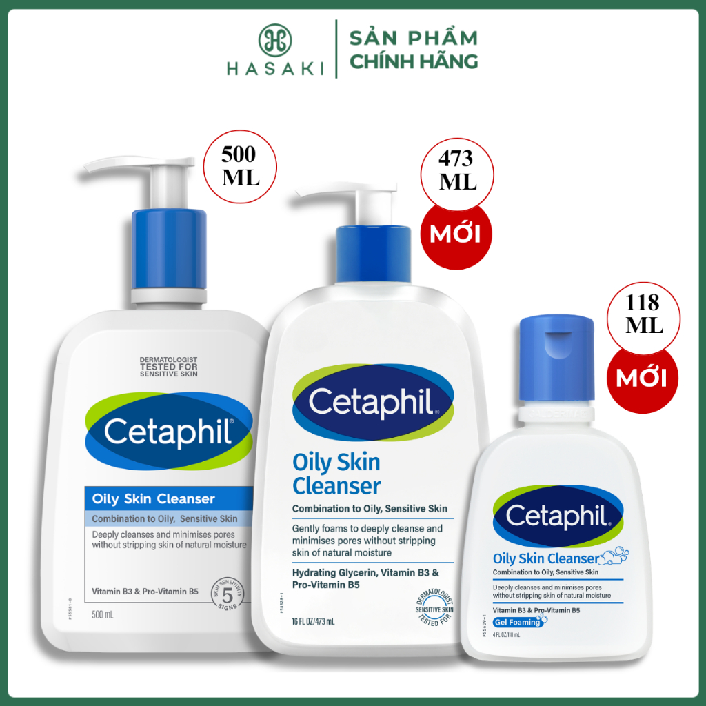 [DAILY] Sữa Rửa Mặt Cetaphil Dịu Lành Cho Da Dầu Nhạy Cảm Oily Skin Cleanser Hasaki Chính Hãng
