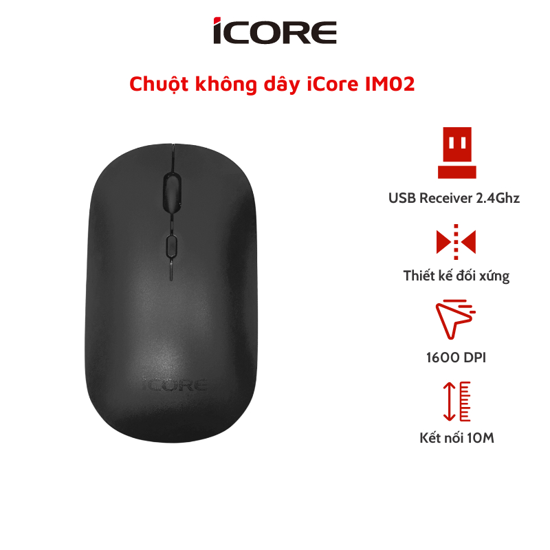 Chuột không dây iCore IM02 - HÀNG CHÍNH HÃNG