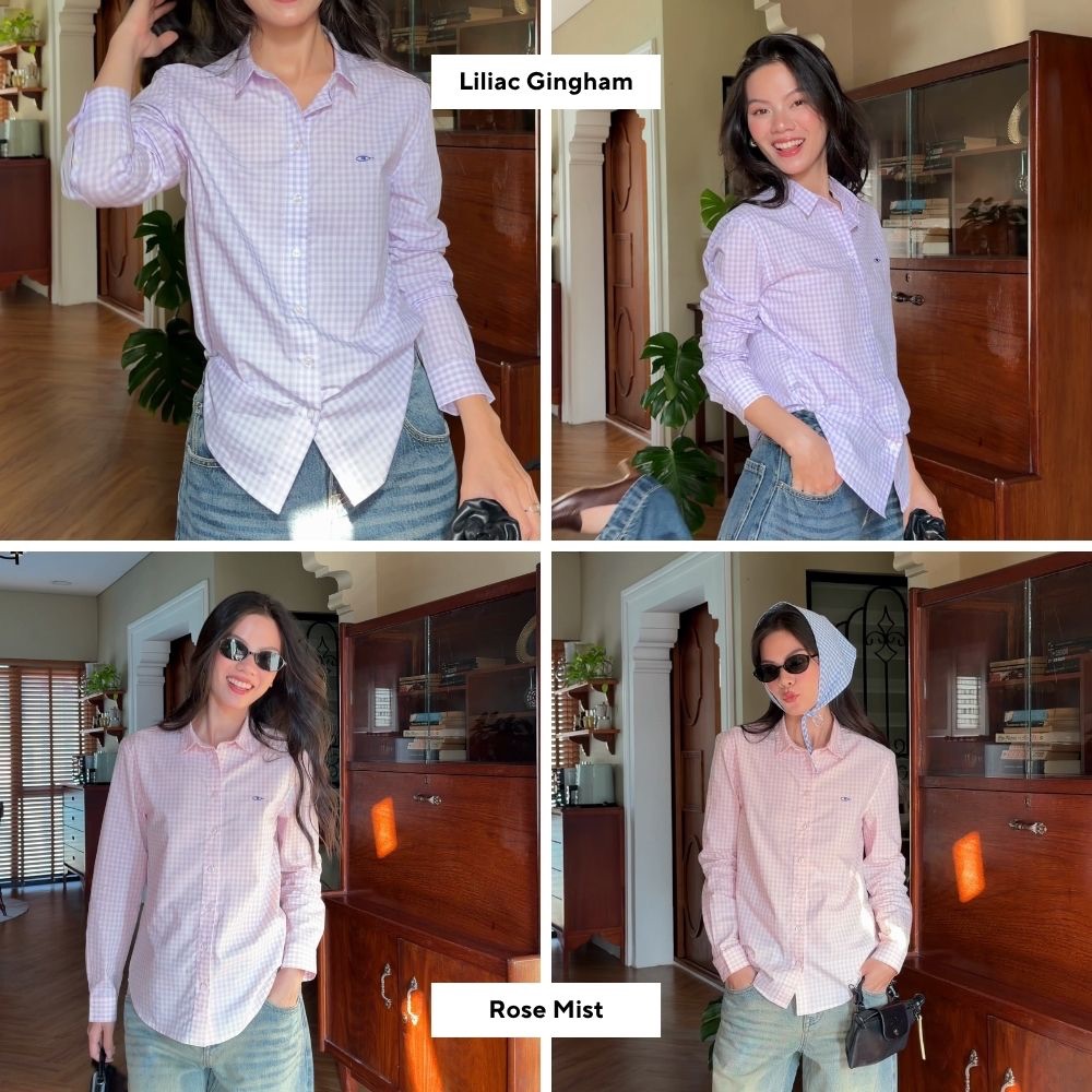TheBlueTshirt - Áo sơ mi tay dài phom regular nữ - The A Classic Shirt - Women | BigBuy360 - bigbuy360.vn