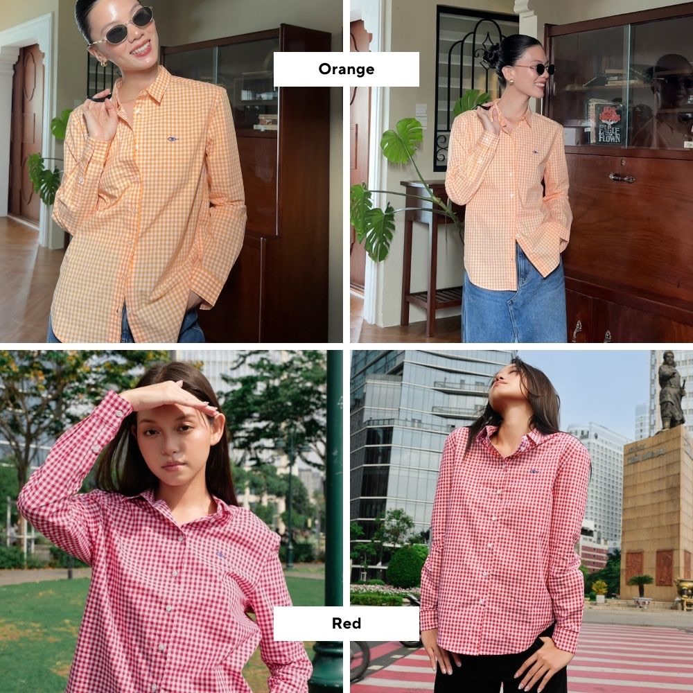 TheBlueTshirt - Áo sơ mi tay dài phom regular nữ - The A Classic Shirt - Women | BigBuy360 - bigbuy360.vn