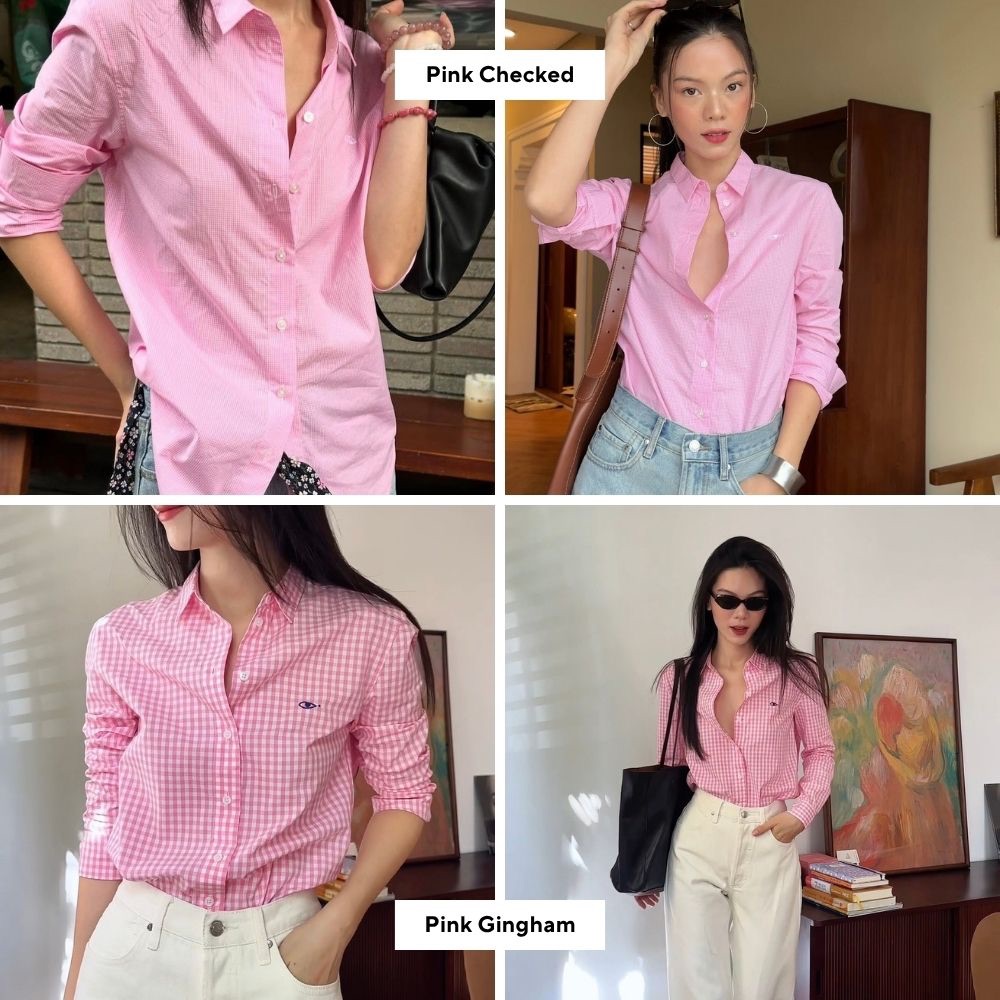 TheBlueTshirt - Áo sơ mi tay dài phom regular nữ - The A Classic Shirt - Women | BigBuy360 - bigbuy360.vn