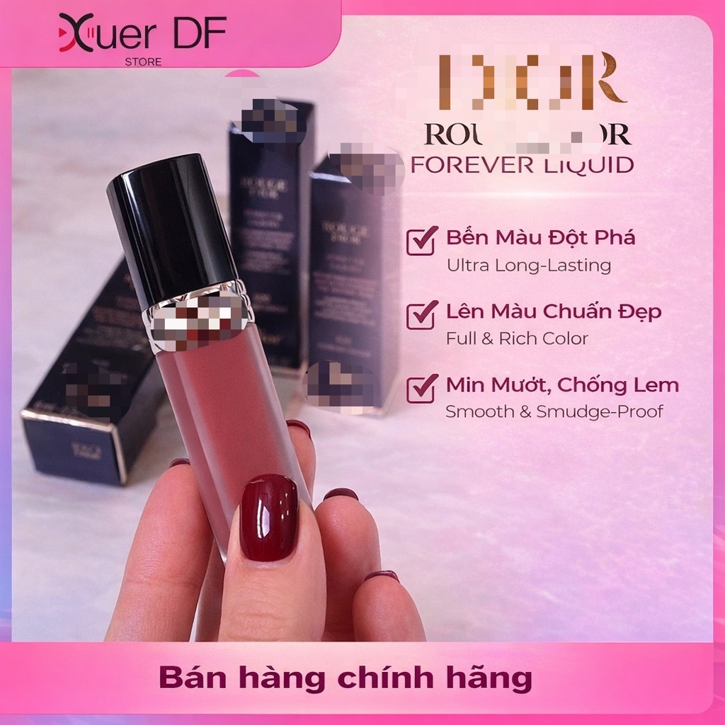 [Cam Kết Chính Hãng]Son Kem 𝔻𝕚𝕠𝕣 ℝ𝕠𝕦𝕘𝕖 𝔽𝕠𝕣𝕖𝕧𝕖𝕣 𝕃𝕚𝕢𝕦𝕚𝕕 Mới Nhất 💋Full Box/Full Size