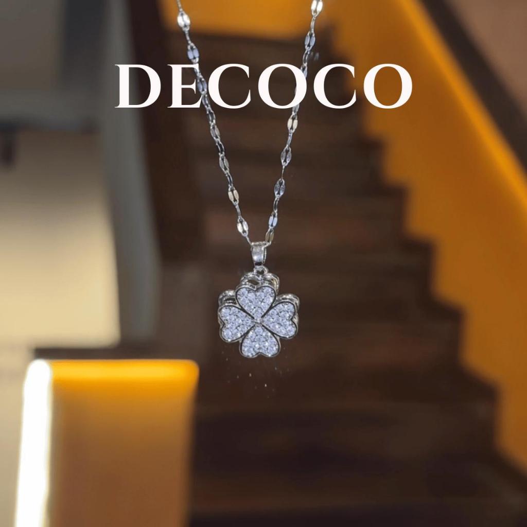 [HÀNG MỚI VỀ] Set vòng cổ và vòng tay cỏ 4 lá xoay SPIN DECOCO (kèm Túi giấy + Hộp + Thiệp) | BigBuy360 - bigbuy360.vn