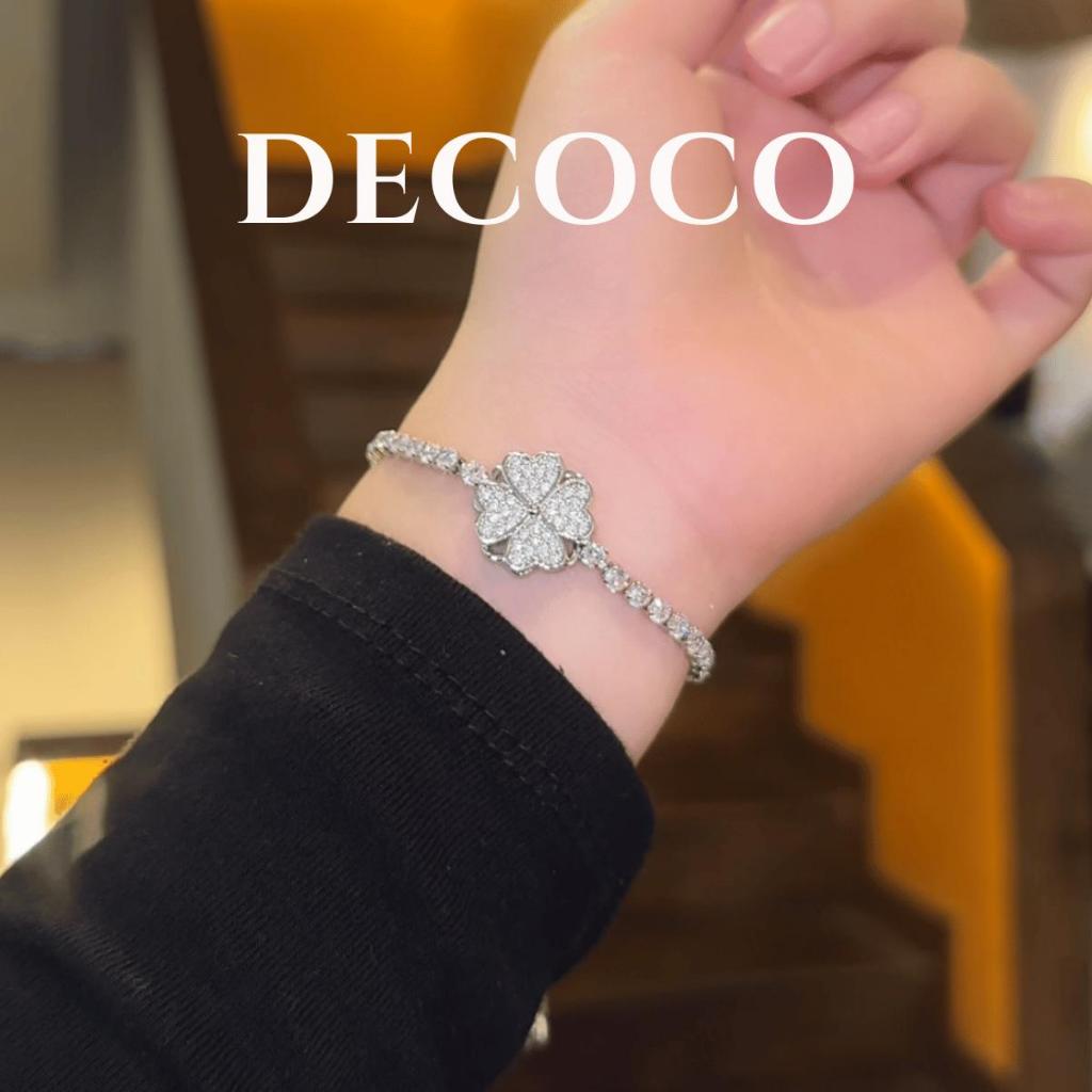 [HÀNG MỚI VỀ] Set vòng cổ và vòng tay cỏ 4 lá xoay SPIN DECOCO (kèm Túi giấy + Hộp + Thiệp) | BigBuy360 - bigbuy360.vn