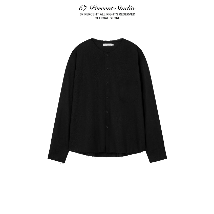 Áo Sơ Mi Tay Dài Chất Liệu Linen Phong Cách Bụi Bặm 67PERCENT/67% - LINEN LONGSLEEVES SHIRT