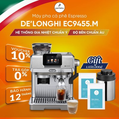 Máy Pha Cà Phê Espresso De’Longhi La Specialista EC9455.M – Máy Xay Tích Hợp, Pha Chuẩn Barista
