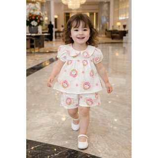 Set/đồ bộ bé gái- chất lanh(tole) lụa