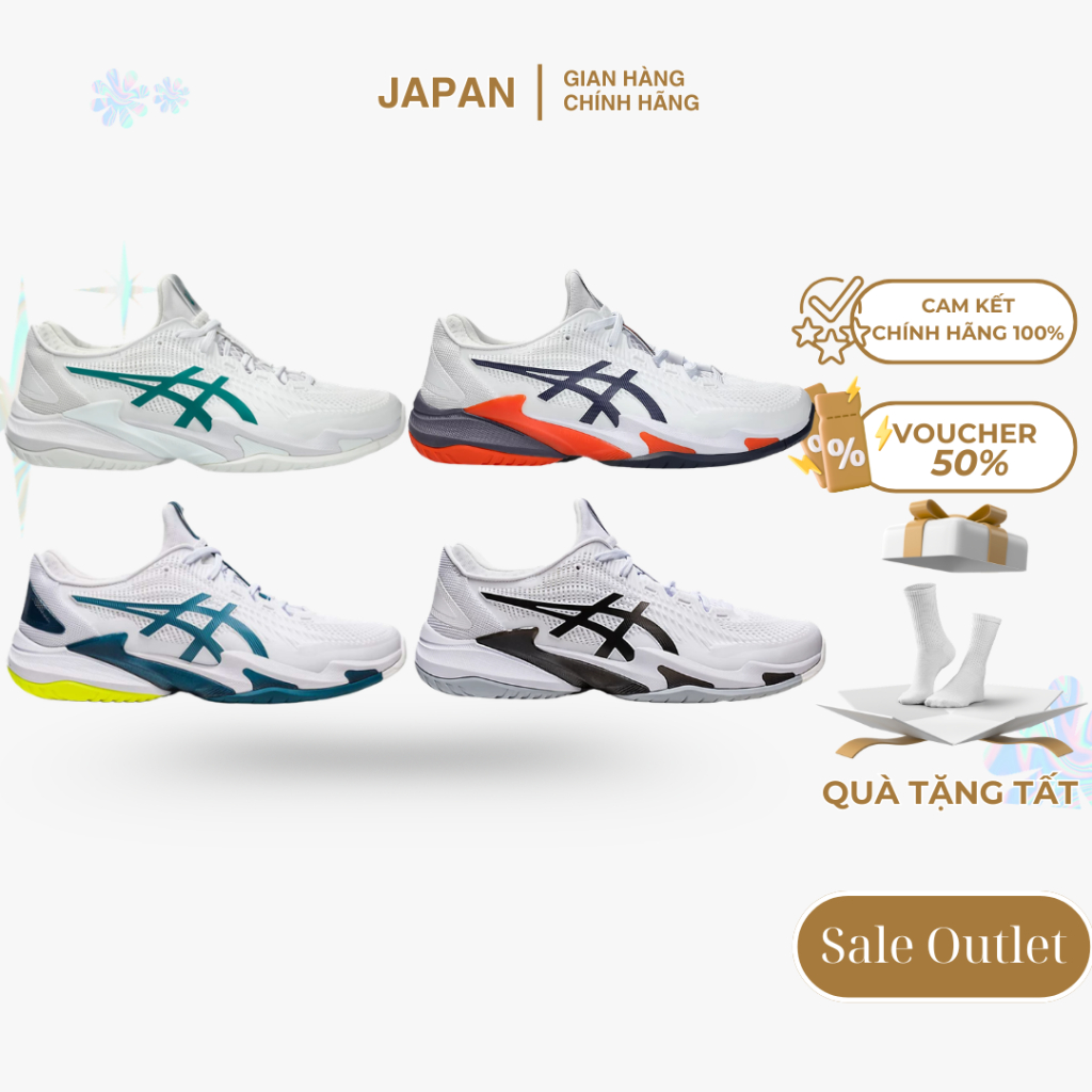 [ Chính Hãng ] Giày Asics Court FF3 Nam Nữ Full Box