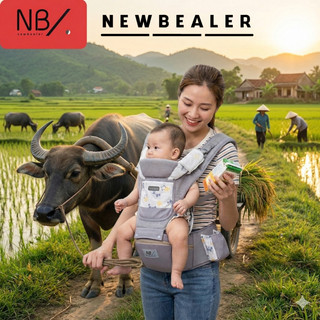 Địu em bé sơ sinh 9 tư thế Newbealer đa năng CHÍNH HÃNG cho bé từ 0 tháng tới 36 tháng