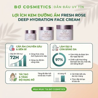 Set Dưỡng Da FRESH Rose Deep Hydration Trio l Bơ Cosmetics