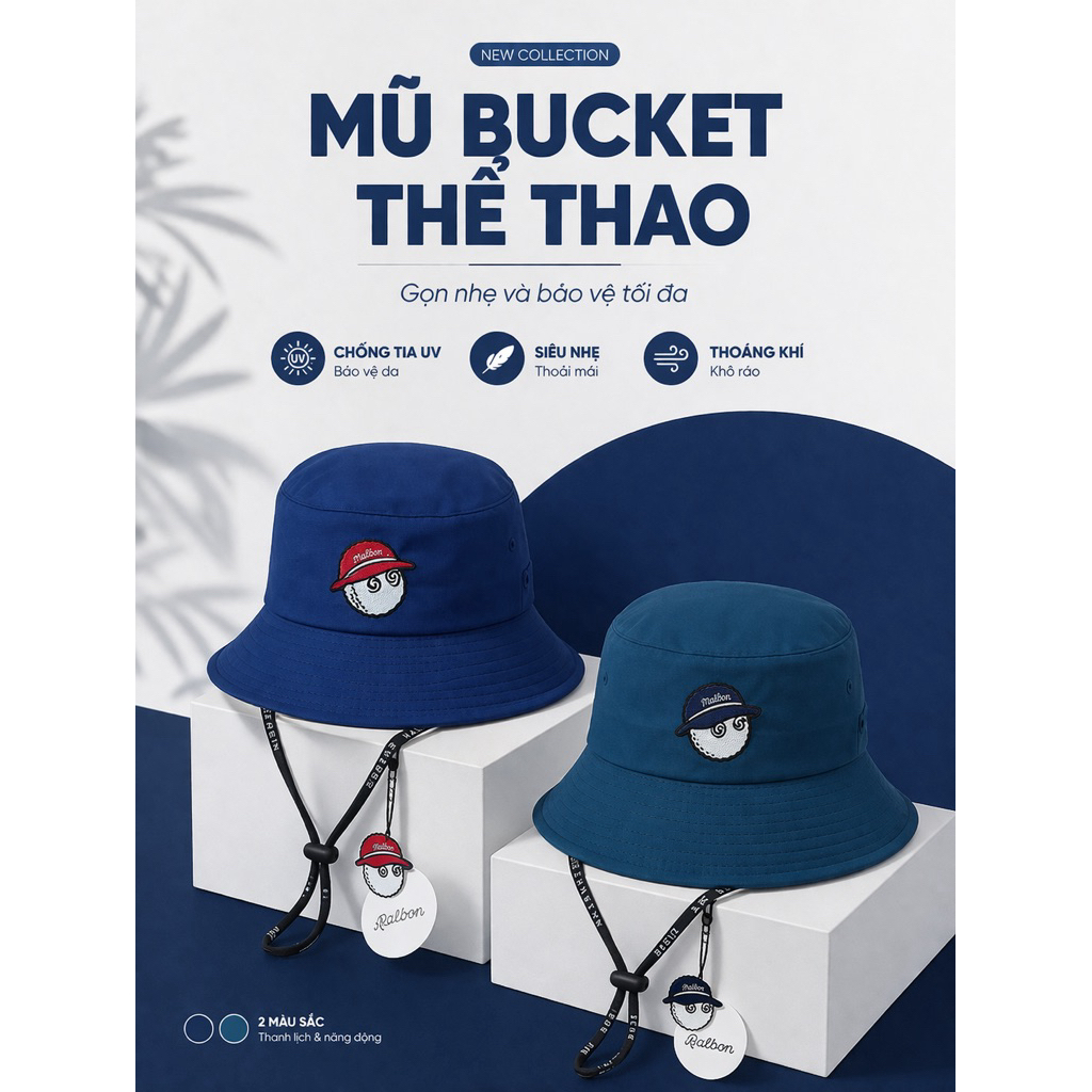 Mũ Bucket Golf Malbon Cao Cấp – Nón Chơi Golf Thời Trang – Phong Cách Editorial Sang Trọng ( Malbon 