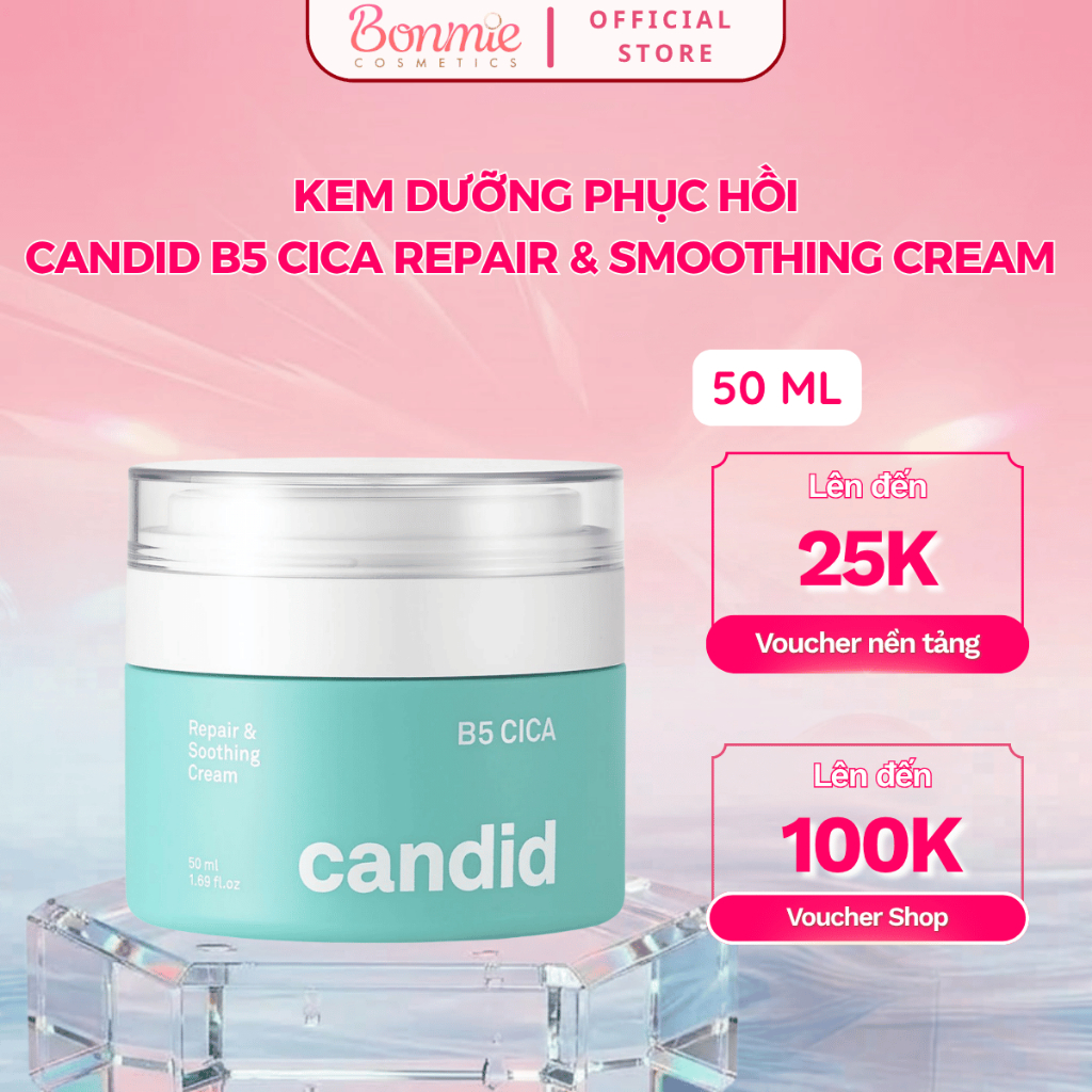 [HÀNG CTY] Kem Dưỡng Ẩm Hỗ Trợ Phục Hồi Da CANDID B5 CICA - Candid B5 CICA Repair & Soothing Cream 5
