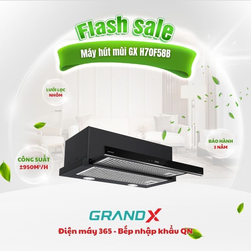 Máy Hút Mùi GrandX GX H70F58B Âm Tủ – Thiết Kế Kéo Rút, Tiết Kiệm Không Gian