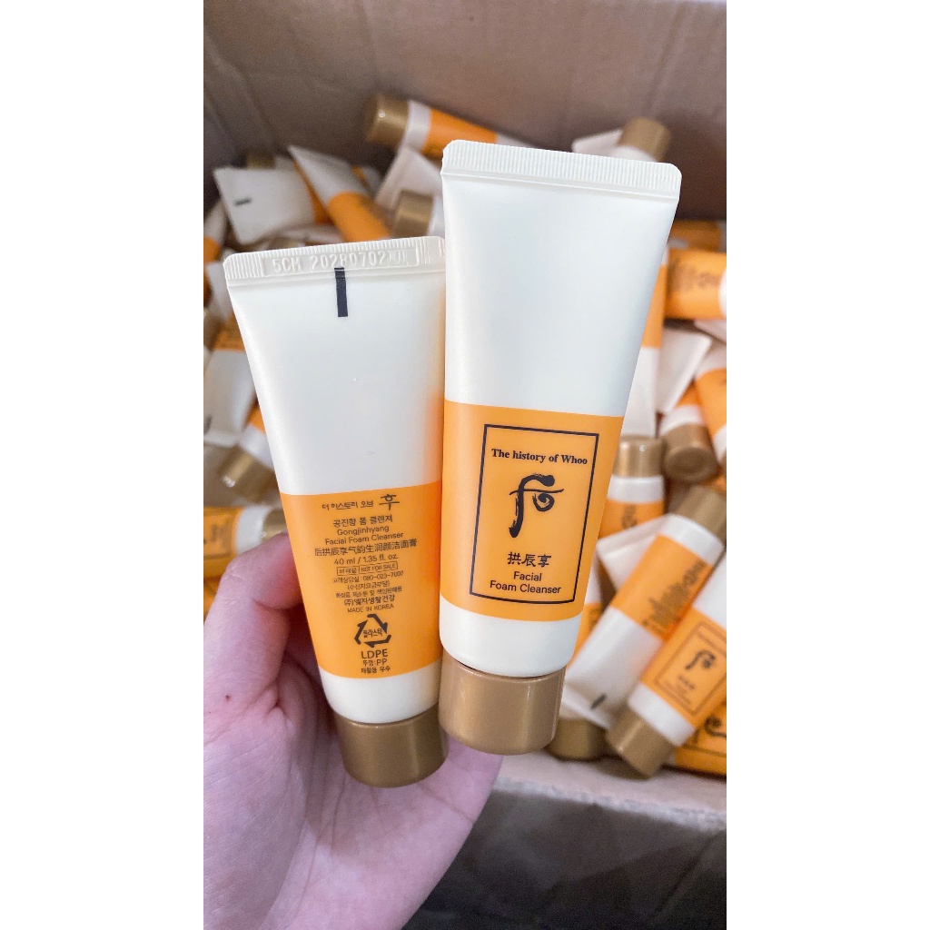 SỮA RỬA MẶT Whoo vàng 40ml The History of Whoo GONG JIN HYANG