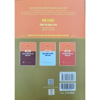Sách - Bộ Luật Hình Sự (Hiện Hành) (Bộ Luật Năm 2015 Sửa Đổi, Bổ Sung Năm 2017)