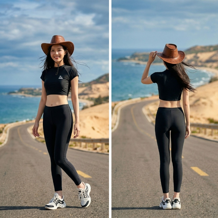 Áo bơi kín nữ croptop trẻ trung đi biển - Bikini Passport - BSV240_BL | BigBuy360 - bigbuy360.vn