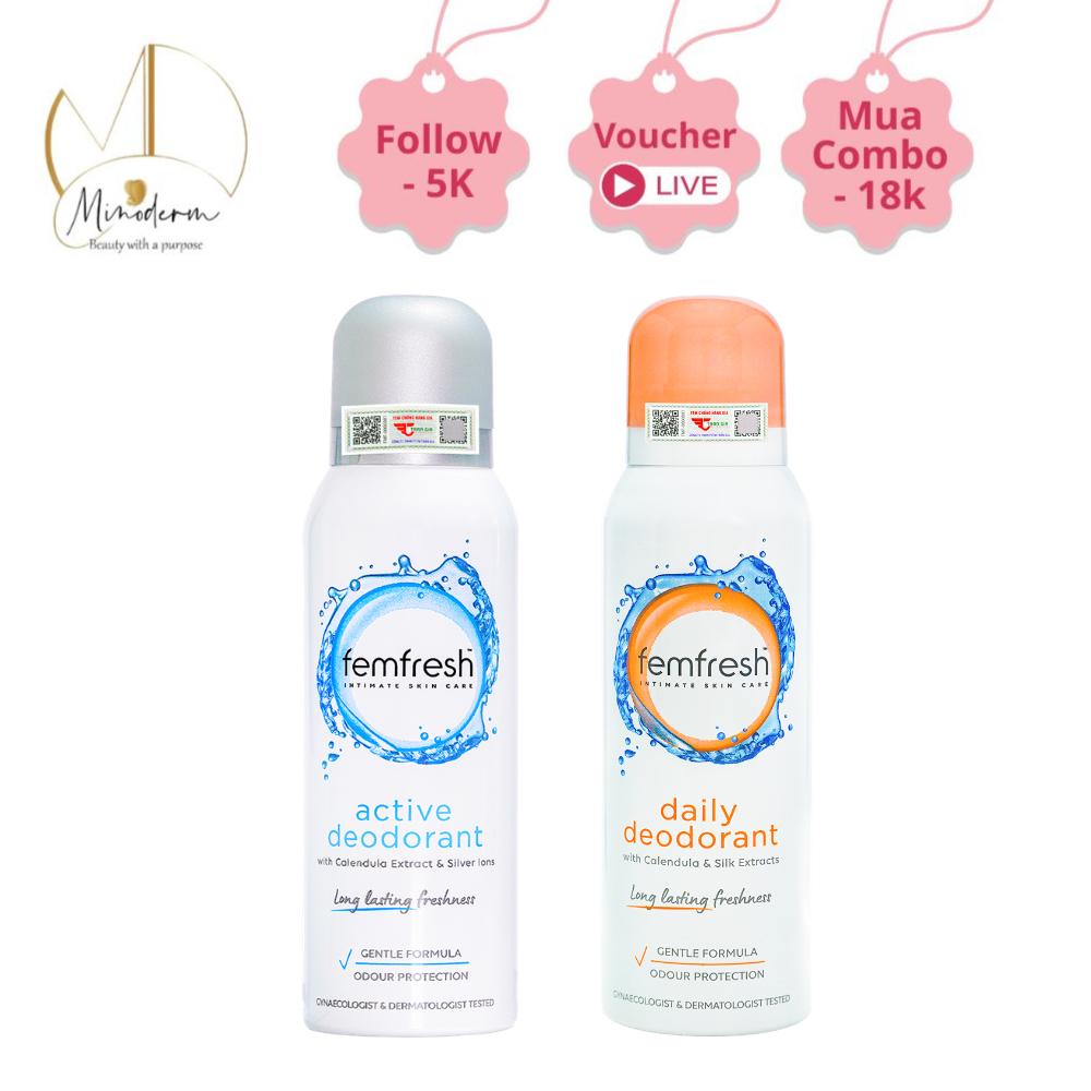 Xịt Thơm Femfresh lưu hương dịu nhẹ & cân bằng pH 125ml