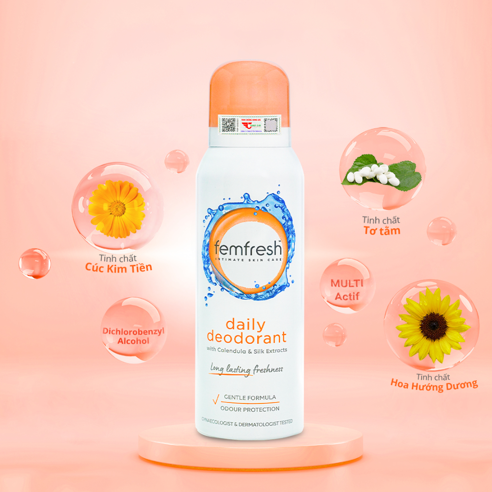 Ảnh 9 của Xịt Thơm Femfresh lưu hương dịu nhẹ & cân bằng pH 125ml