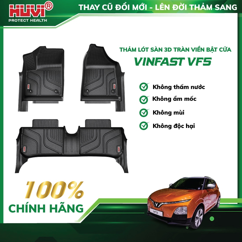 |PHILIPPINES| |TẶNG LÓT RỐI| Thảm lót sàn ô tô Vinfast VF5 2023-2026 tràn viền bậc cửa Huvi