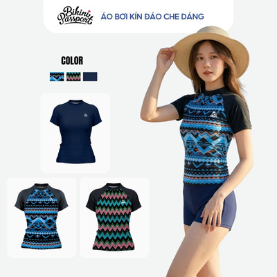Áo bơi kín nữ che dáng thoải mái vận động đi biển - Bikini Passport - BSV270_TRI