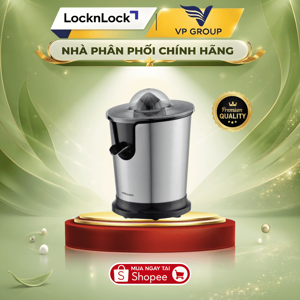 [CHÍNH HÃNG] Máy vắt cam bằng thép không gỉ LocknLock chính hãng 85W _ Màu đen - EJJ226BLK (VPG)