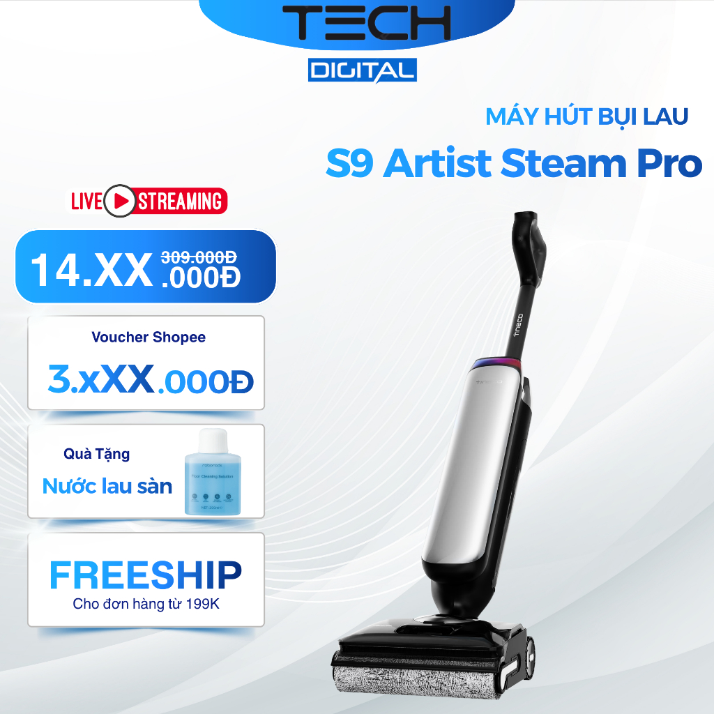 [Hỏa Tốc 2H] Tineco S9 Artist Steam Pro | S9 Artist Prime | Stretch S6 Extreme Lực hút 22.000 Pa
