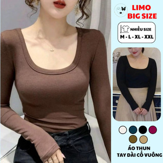 Áo Thun Nữ BIgsize Tay Dài MILO Áo Phong Ôm Body Xinh Dễ Thương Mặc Nhà Đi Chơi Thun Tăm Lạnh MS014