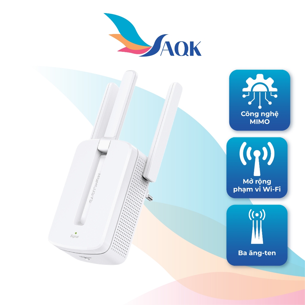 Bộ mở rộng sóng Wifi Mercusys 300 Mbps Range Extender MW300RE - Hàng chính hãng