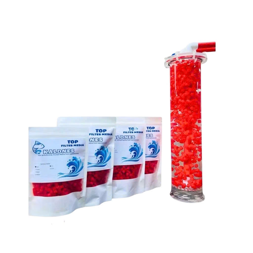 Hạt lọc Kaldnes màu xanh, đỏ, đen cao cấp - Vật liệu lọc kanet cho bể cá cảnh, hồ cá thủy sinh