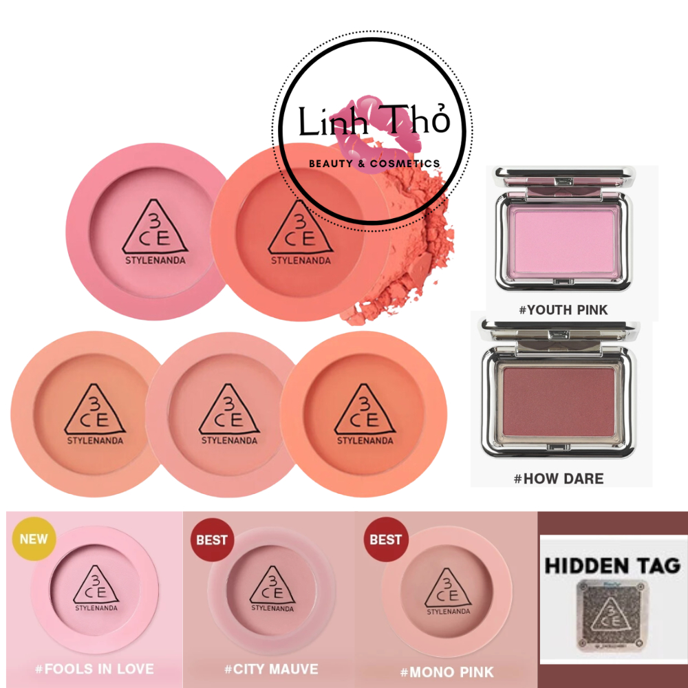 [DATE 2027-2028 -AUTH] Má hồng 3CE Mood Recipe Face Blush - Đủ hidden tag