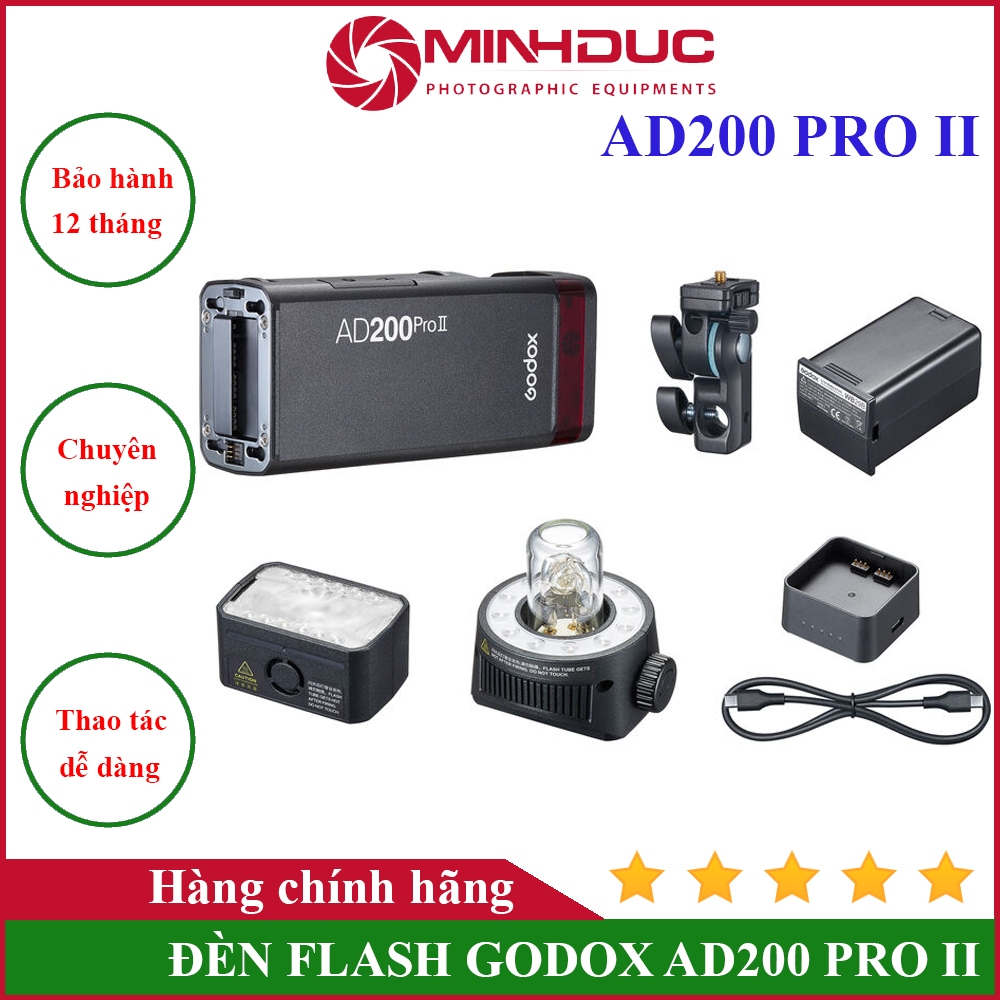 Đèn Flash Godox AD200, AD200Pro, AD200 Pro II - MINH ĐỨC CAMERA