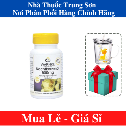 [HÀNG NHẬP KHẨU] Tinh Dầu Hoa Anh Thảo Warnke Nachtkerzenöl 500mg - Cân Bằng Nội Tiết Tố Nữ - Hộp 10