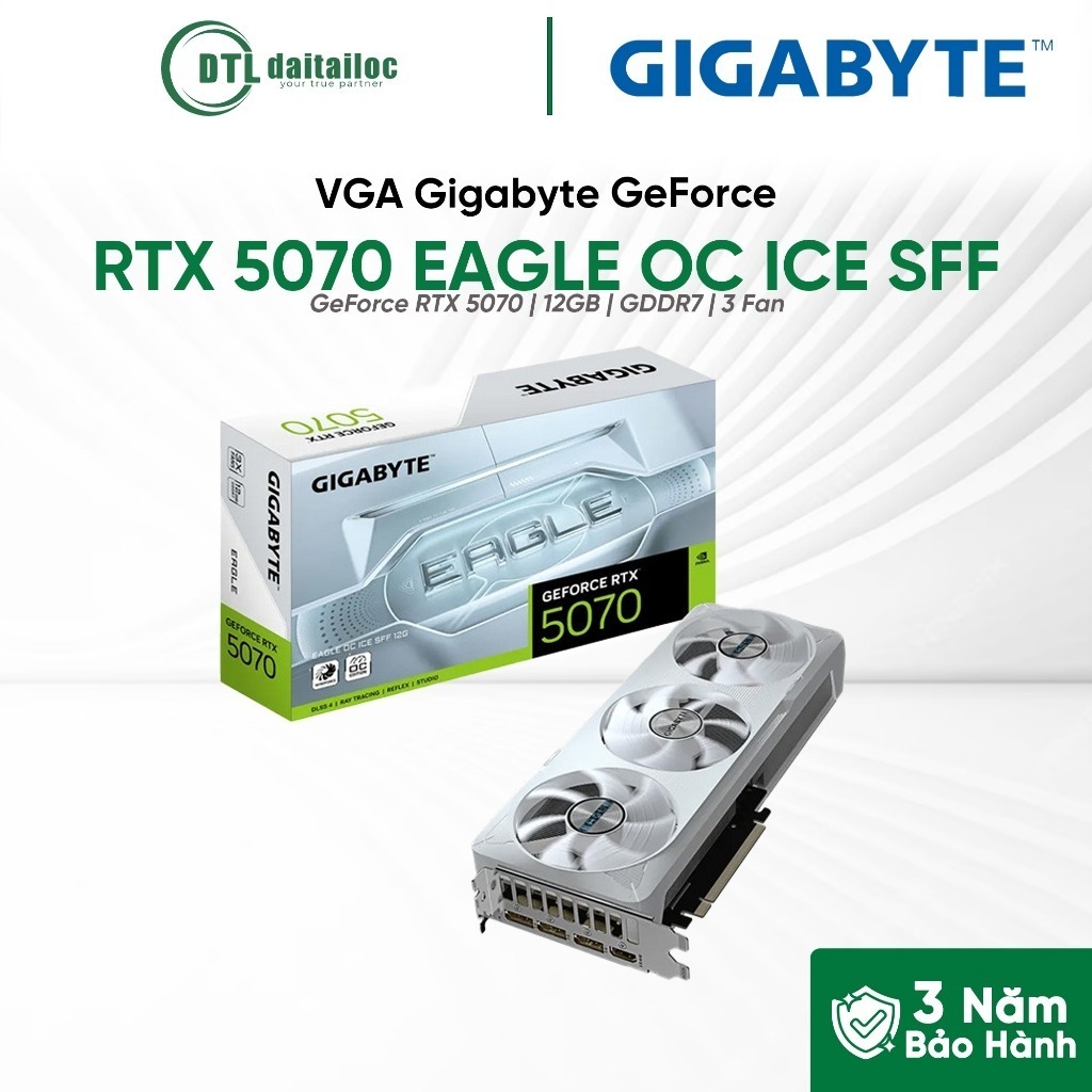 VGA Gigabyte GeForce RTX 5070 EAGLE OC ICE SFF | 12GB GDDR7 | Thiết kế Nhỏ Gọn | Chính Hãng| Bảo Hàn