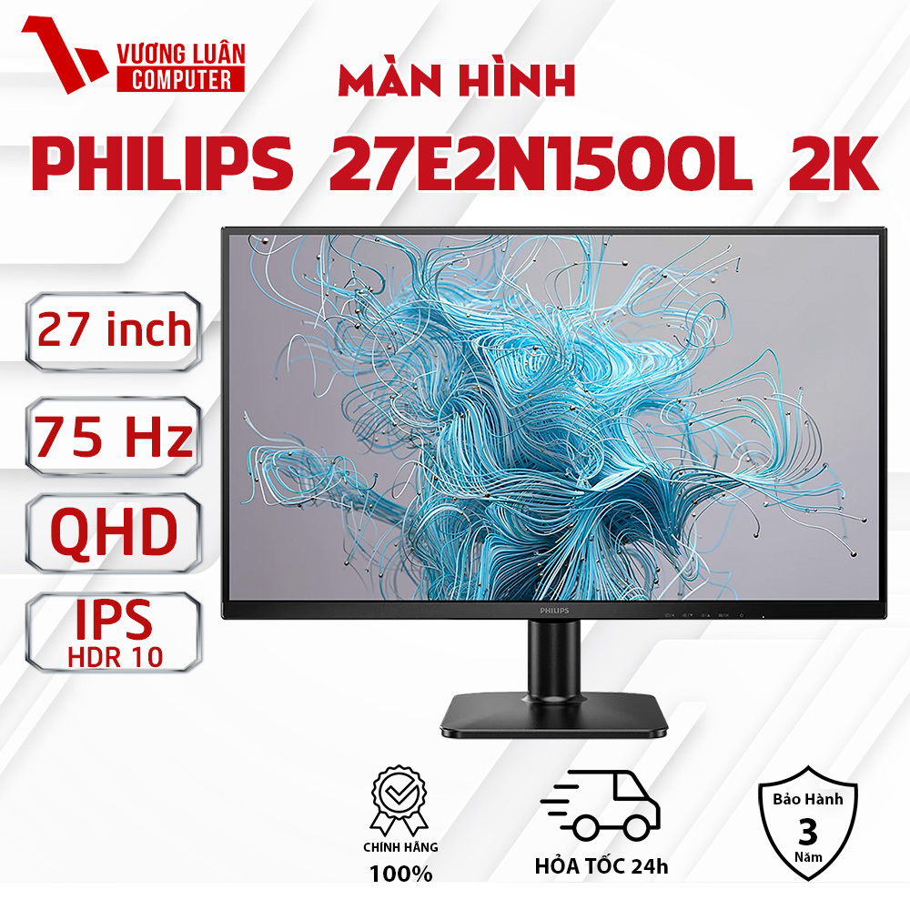 Màn hình Philips 27E2N1500L/71 27 inch (QHD 2k, IPS, 75Hz, 1ms)Chuyên Văn Phòng, Giải trí- Chính Hãn